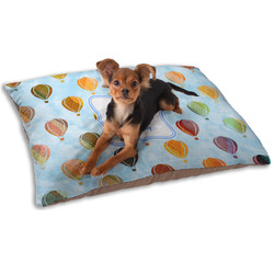 Watercolor Hot Air Balloons Dog Bed - Small w/ Name or Text