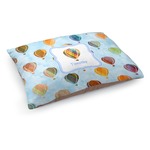 Watercolor Hot Air Balloons Dog Bed - Medium w/ Name or Text