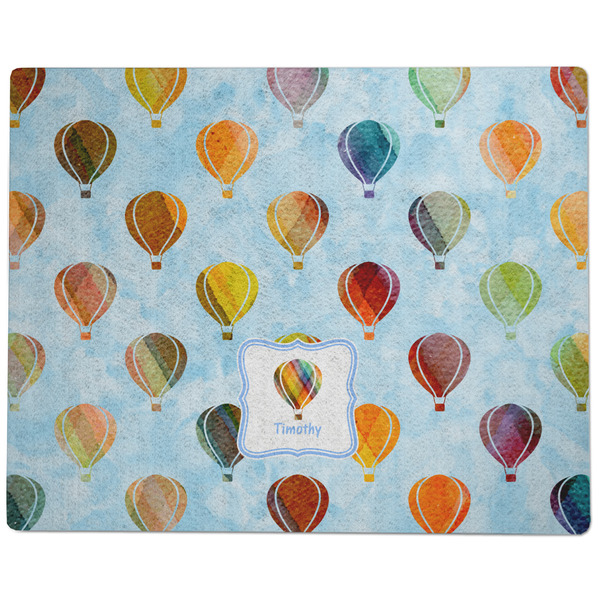 Watercolor Hot Air Balloons Dog Food Mat - Large without Bowls