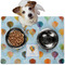 Watercolor Hot Air Balloons Dog Food Mat - Medium LIFESTYLE