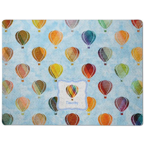Watercolor Hot Air Balloons Dog Food Mat - Medium without bowls