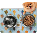 Watercolor Hot Air Balloons Dog Food Mat - Small w/ Name or Text