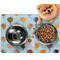 Watercolor Hot Air Balloons Dog Food Mat - Small LIFESTYLE