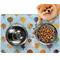 Watercolor Hot Air Balloons Dog Food Mat - Small w/ Name or Text