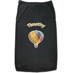 Watercolor Hot Air Balloons Black Pet Shirt (Personalized)
