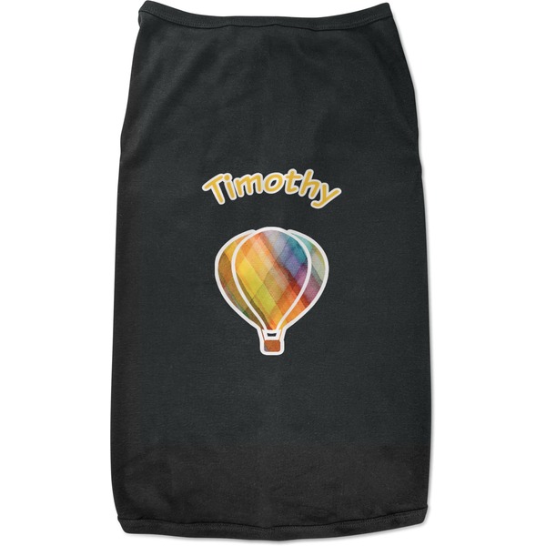 Custom Watercolor Hot Air Balloons Black Pet Shirt - 3XL (Personalized)