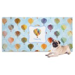 Watercolor Hot Air Balloons Dog Towel (Personalized)