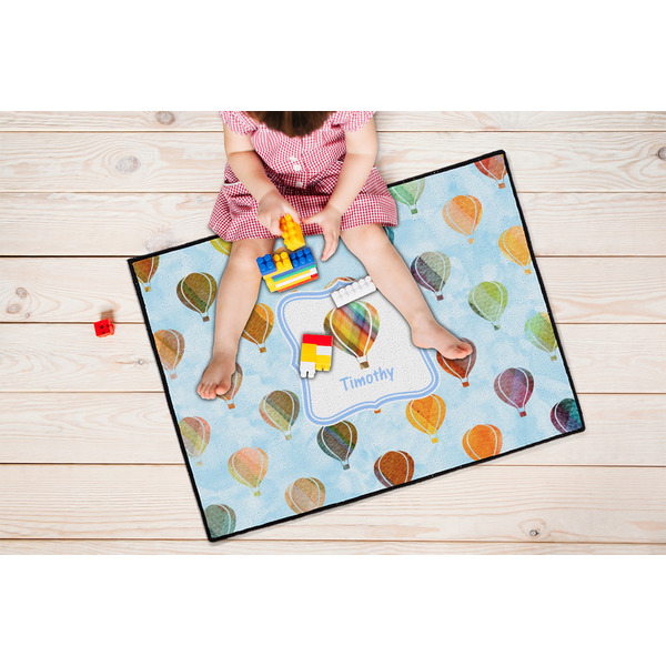Watercolor Hot Air Balloons Door Mats - LIFESTYLE kid