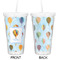 Watercolor Hot Air Balloons Double Wall Tumbler with Straw - Approval