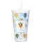 Watercolor Hot Air Balloons Double Wall Tumbler with Straw (Personalized)