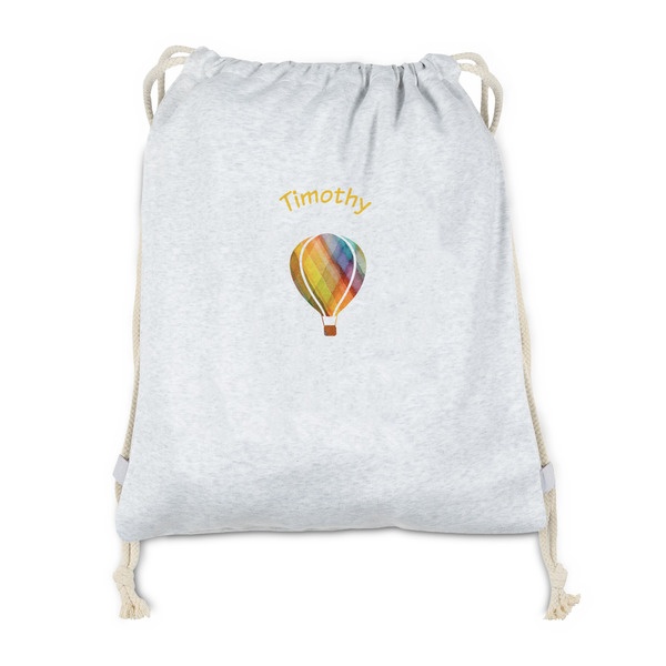 Custom Watercolor Hot Air Balloons Drawstring Backpack - Sweatshirt Fleece (Personalized)
