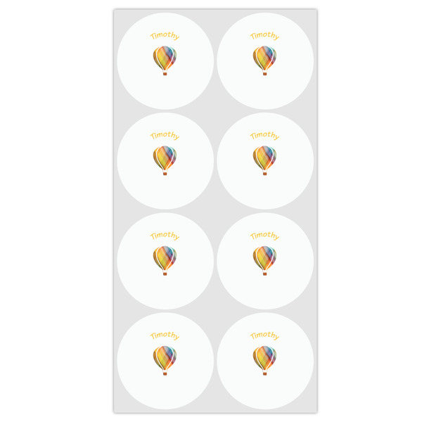 Watercolor Hot Air Balloons Drink Topper - Medium - Set of 12