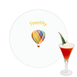 Watercolor Hot Air Balloons Printed Drink Topper -  2.5" (Personalized)