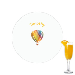 Watercolor Hot Air Balloons Printed Drink Topper - 2.15" (Personalized)