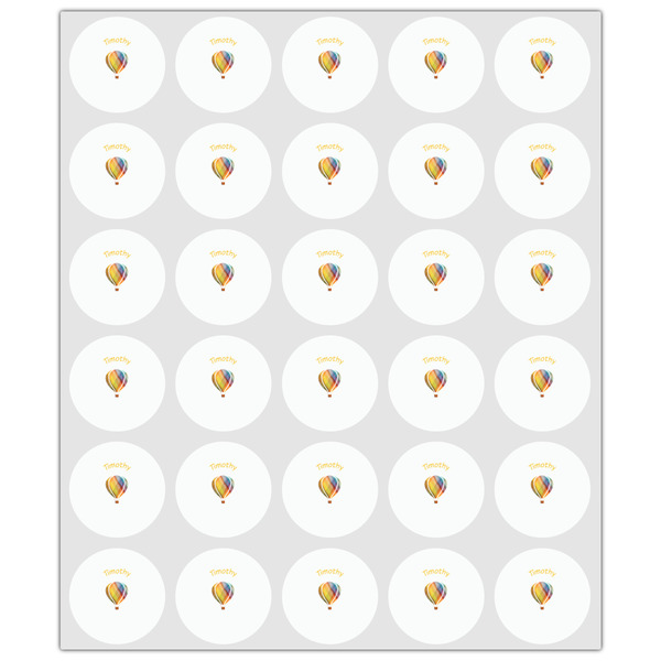 Watercolor Hot Air Balloons Drink Topper - XSmall - Set of 30