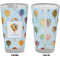 Watercolor Hot Air Balloons Pint Glass - Full Color - Front & Back Views