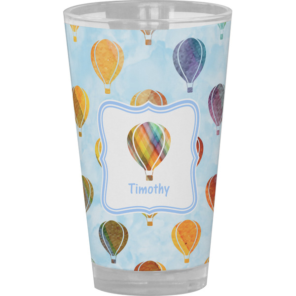 Custom Watercolor Hot Air Balloons Pint Glass - Full Color (Personalized)