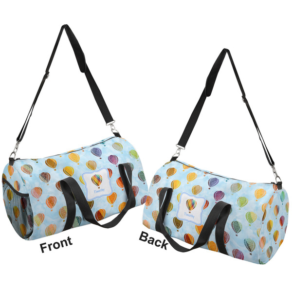 Watercolor Hot Air Balloons Duffle bag large front and back sides