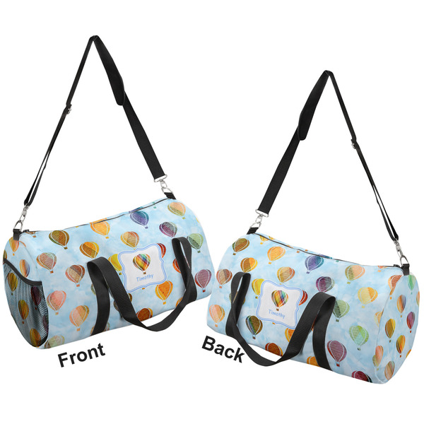 Watercolor Hot Air Balloons Duffle bag small front and back sides