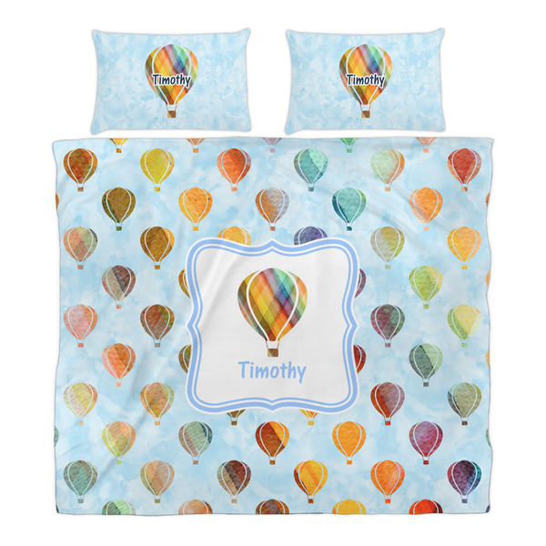 Watercolor Hot Air Balloons Duvet Cover Set - King - Alt Approval