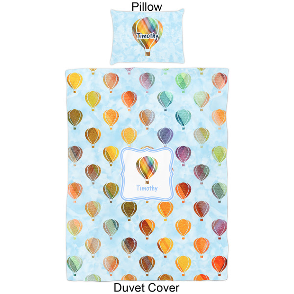 Watercolor Hot Air Balloons Duvet Cover Set - Twin - Approval