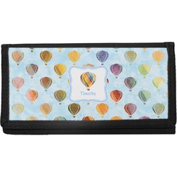 Watercolor Hot Air Balloons Canvas Checkbook Cover (Personalized)