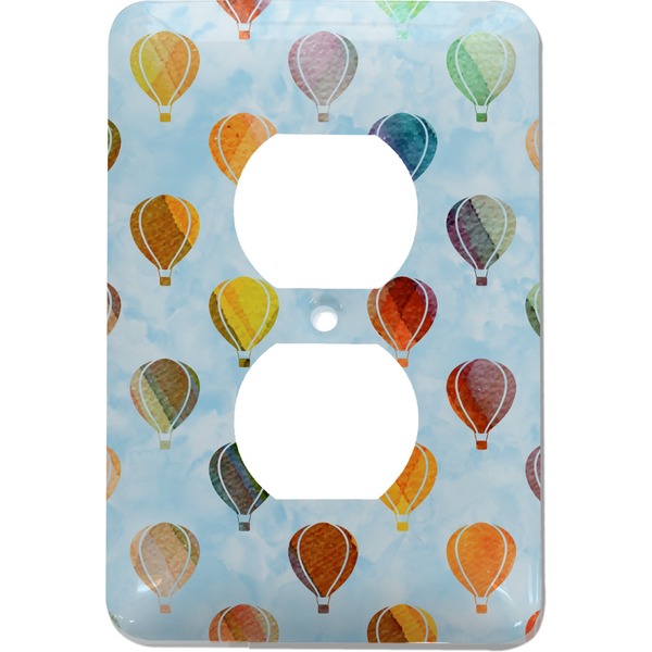 Custom Watercolor Hot Air Balloons Electric Outlet Plate
