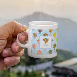 Watercolor Hot Air Balloons Single Shot Espresso Cup - Single (Personalized)