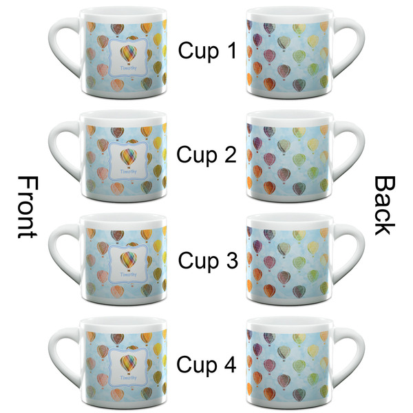 Watercolor Hot Air Balloons Espresso Cup - 6oz (Double Shot Set of 4) APPROVAL