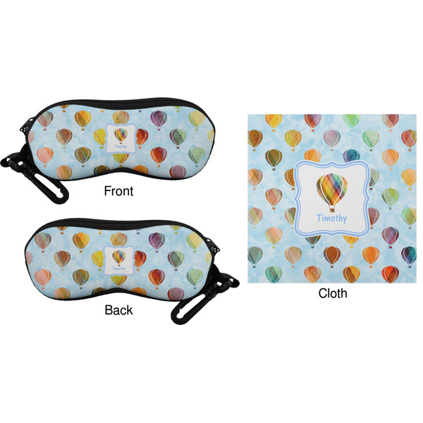 Watercolor Hot Air Balloons Eyeglass Case & Cloth (Approval)