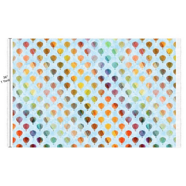Watercolor Hot Air Balloons Fabric Full Yard