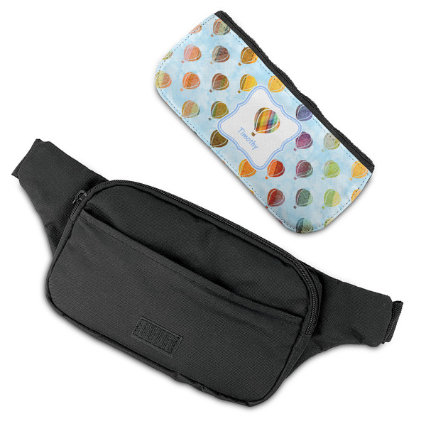Watercolor Hot Air Balloons Fanny Packs - FLAT (flap off)
