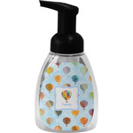 Watercolor Hot Air Balloons Foam Soap Bottle - Black (Personalized)