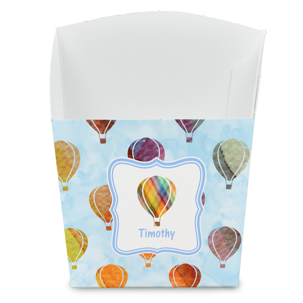 Custom Watercolor Hot Air Balloons French Fry Favor Boxes (Personalized)