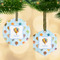 Watercolor Hot Air Balloons Frosted Glass Ornament - MAIN PARENT