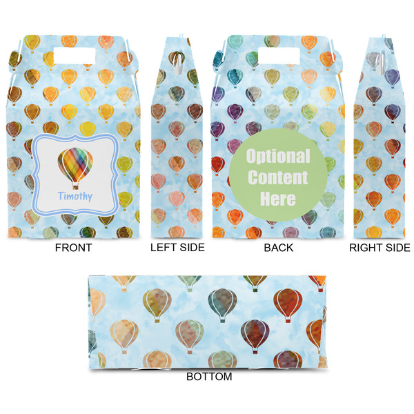 Watercolor Hot Air Balloons Gable Favor Box - Approval
