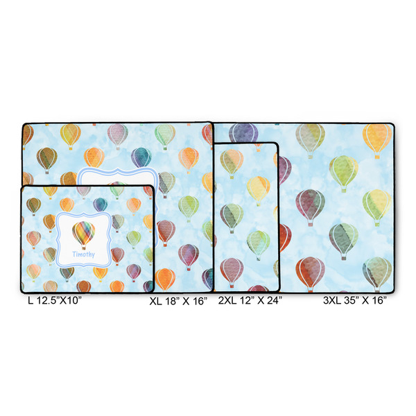 Watercolor Hot Air Balloons Gaming Mats - SIZE CHART