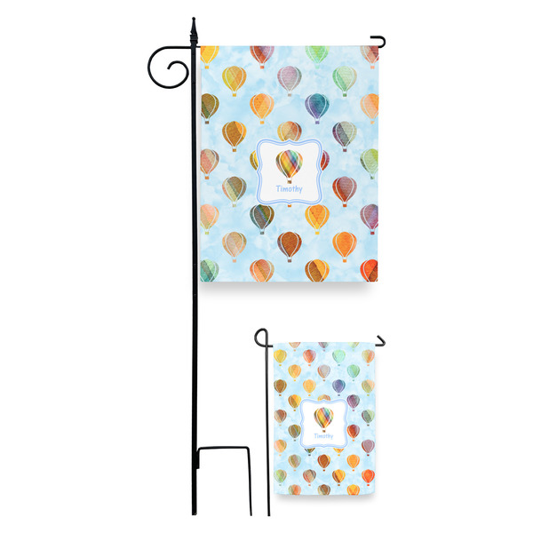 Watercolor Hot Air Balloons Garden Flag - PARENT/MAIN