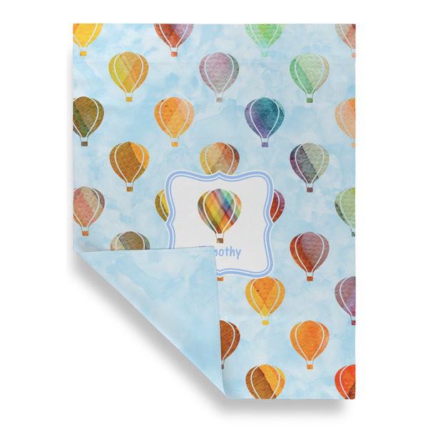 Watercolor Hot Air Balloons Garden Flags - Large - Double Sided - FRONT FOLDED
