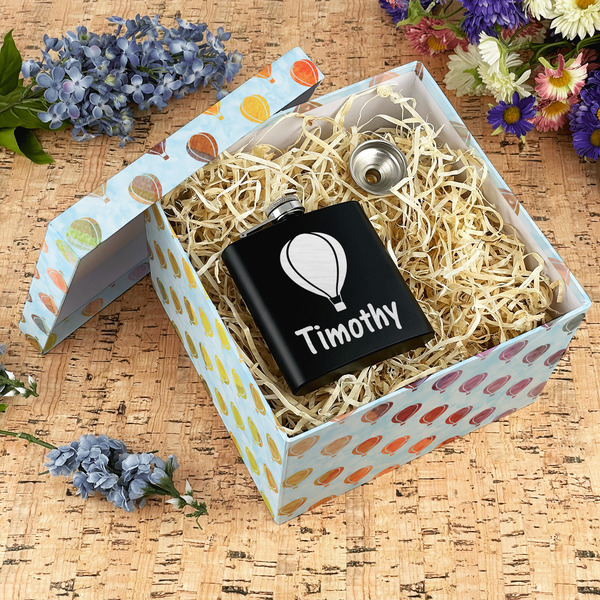 Watercolor Hot Air Balloons Gift Boxes with Lid - Canvas Wrapped - X-Large - In Context