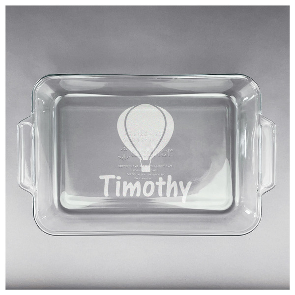 Watercolor Hot Air Balloons Glass Baking Dish - APPROVAL (13x9)