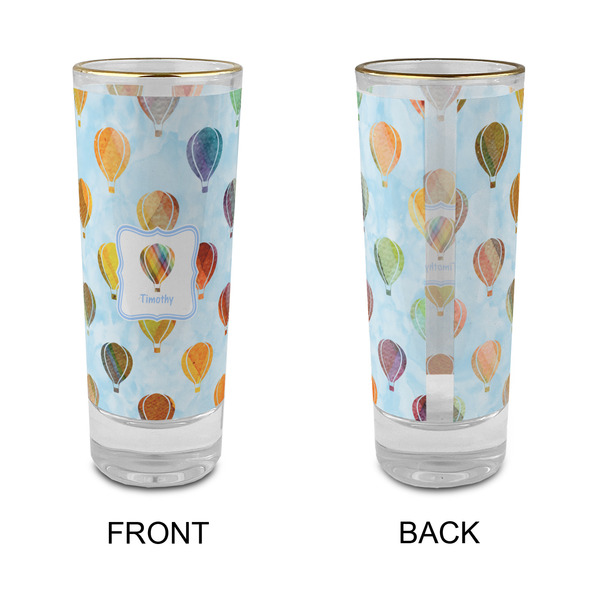 Watercolor Hot Air Balloons Glass Shot Glass - 2 oz - Single - APPROVAL