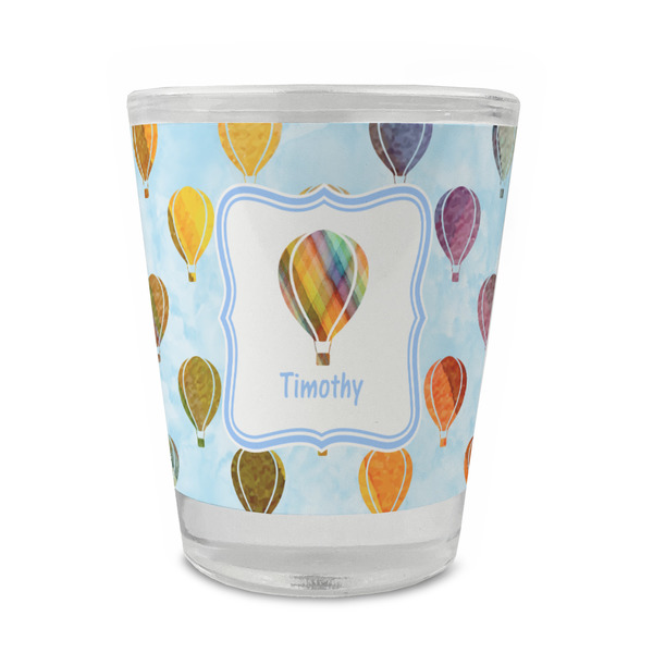 Custom Watercolor Hot Air Balloons Glass Shot Glass - 1.5 oz - Single (Personalized)