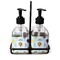 Watercolor Hot Air Balloons Glass Soap Lotion Bottle