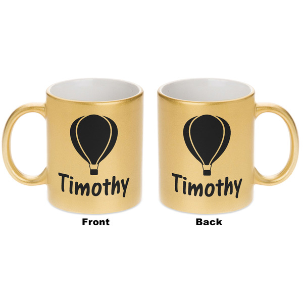 Watercolor Hot Air Balloons Gold Mug - Apvl