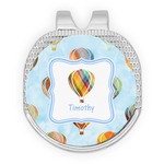 Watercolor Hot Air Balloons Golf Ball Marker - Hat Clip - Silver