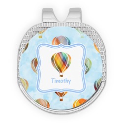 Watercolor Hot Air Balloons Golf Ball Marker - Hat Clip - Silver