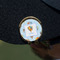 Watercolor Hot Air Balloons Golf Ball Marker Hat Clip - Gold - On Hat