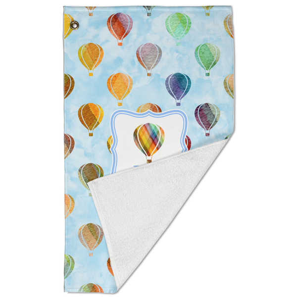 Watercolor Hot Air Balloons Golf Towel - Folded (Large)