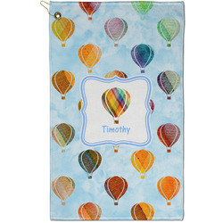 Watercolor Hot Air Balloons Golf Towel - Poly-Cotton Blend - Small w/ Name or Text